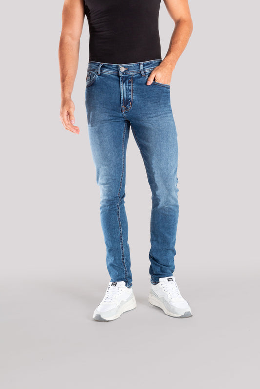 Jean Hombre Oxford 011952 Slim Azul Medio