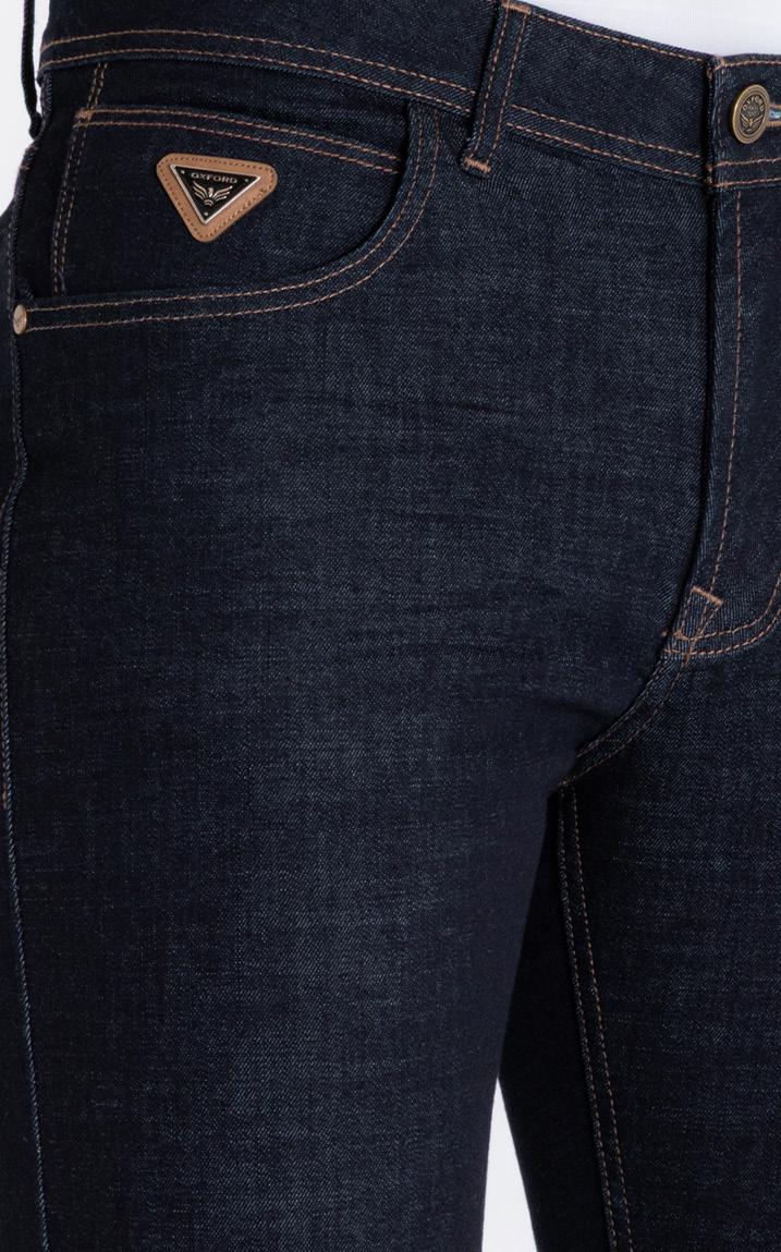 Jean Hombre Oxford 012055 Linea Slim Fit Azul Oscuro