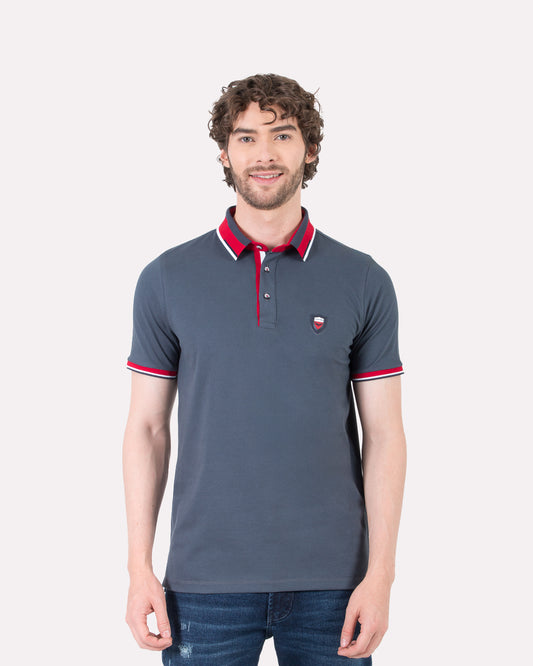 Camiseta Polo Oxford 022133 Plomo