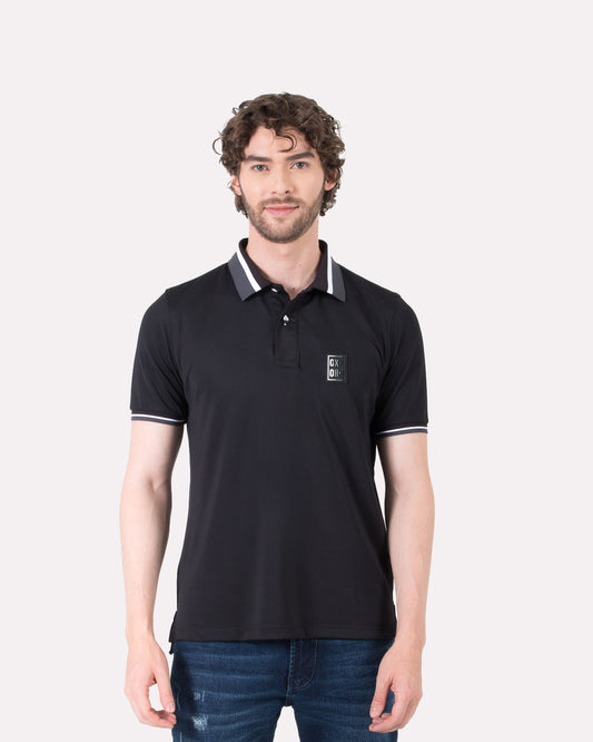 Camiseta Polo Oxford 022161 Negro