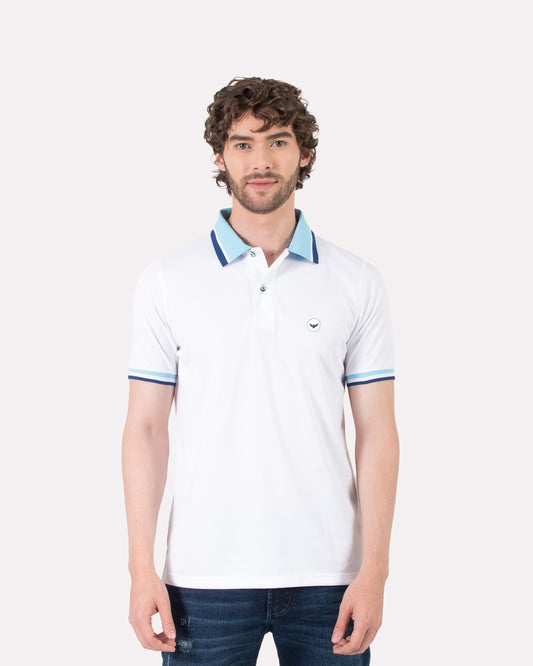 Camiseta Polo Oxford 022165 Blanco