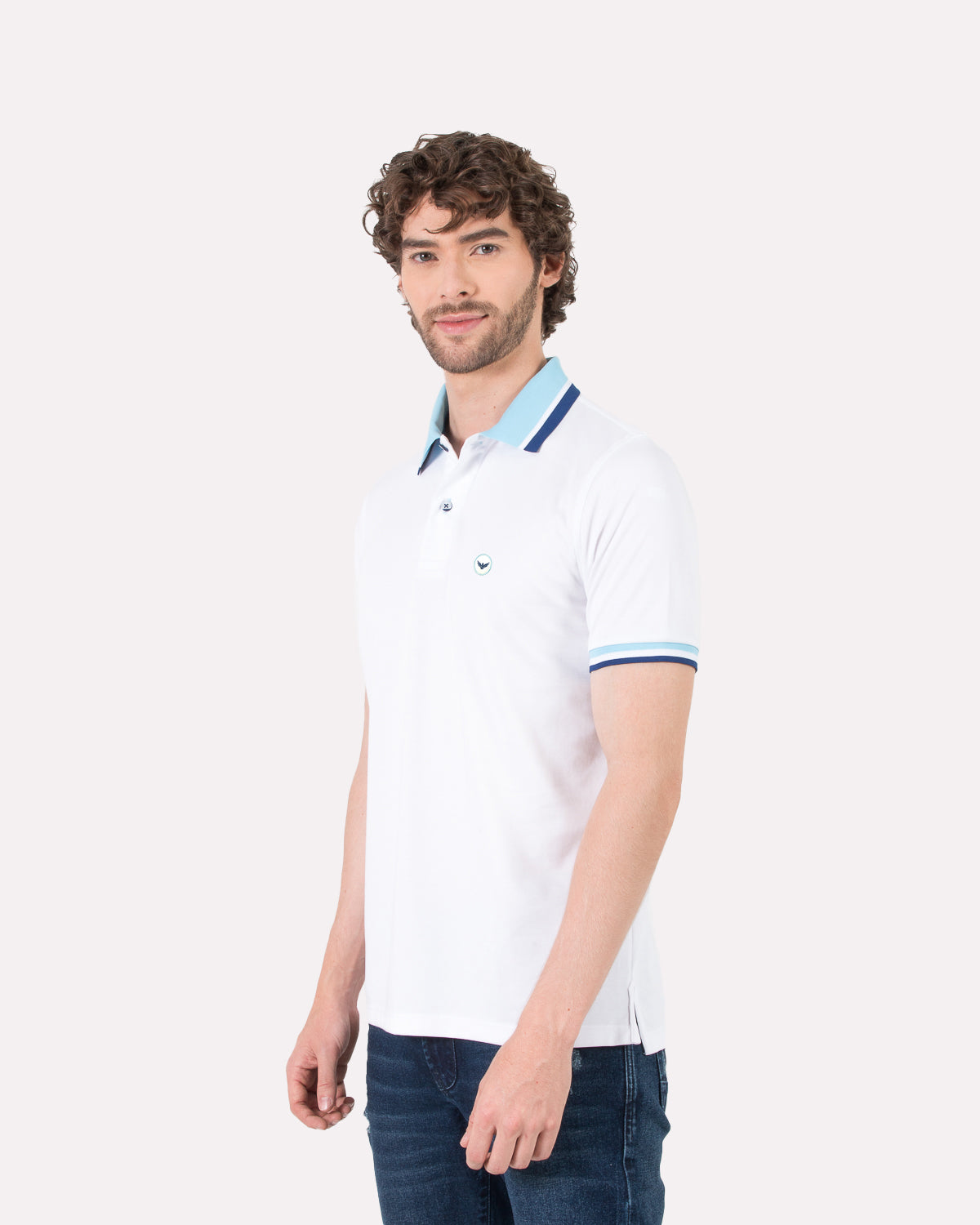 Camiseta Polo Oxford 022165 Blanco