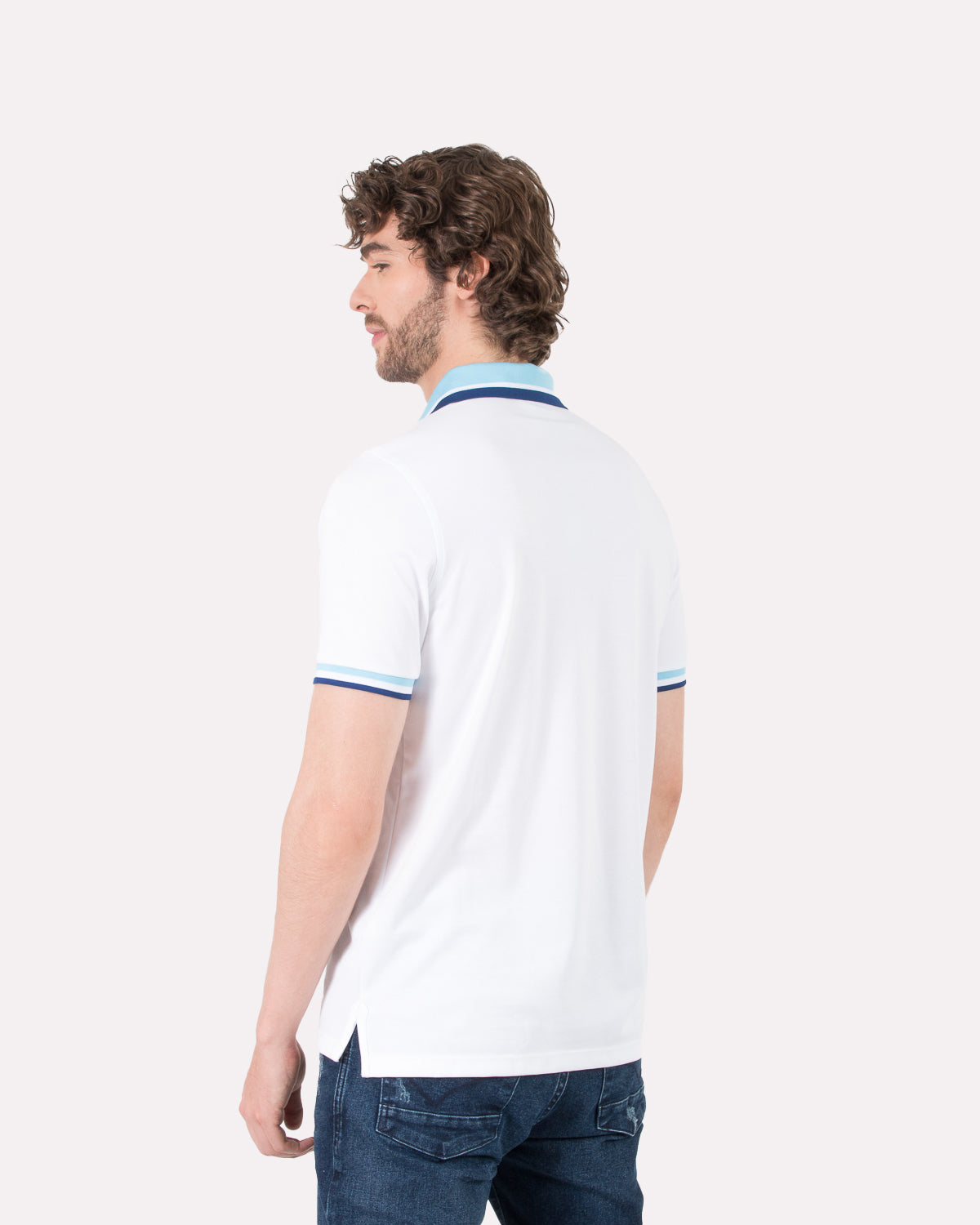 Camiseta Polo Oxford 022165 Blanco
