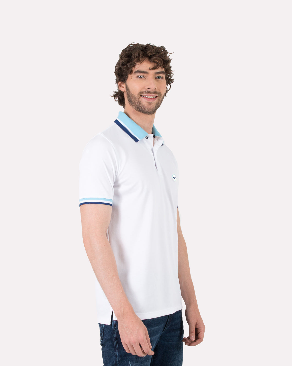 Camiseta Polo Oxford 022165 Blanco