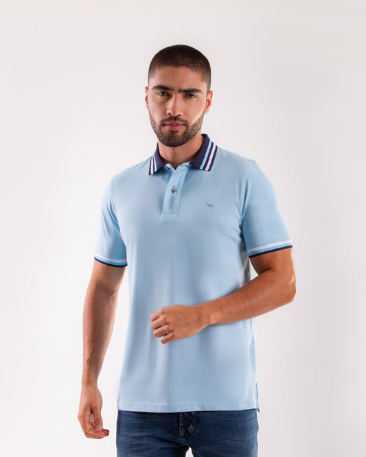 Camiseta Polo Oxford 022209 Azul Cielo