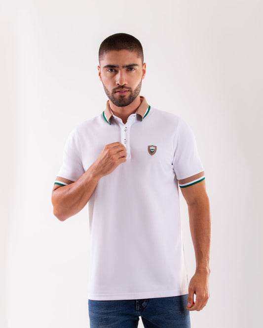 Camiseta Polo Oxford 022223 Blanco
