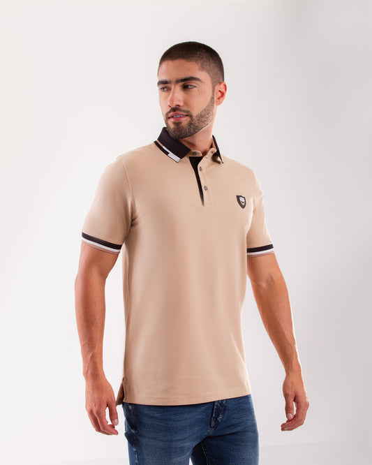 Camiseta Polo Oxford 022228 Beige Oscuro