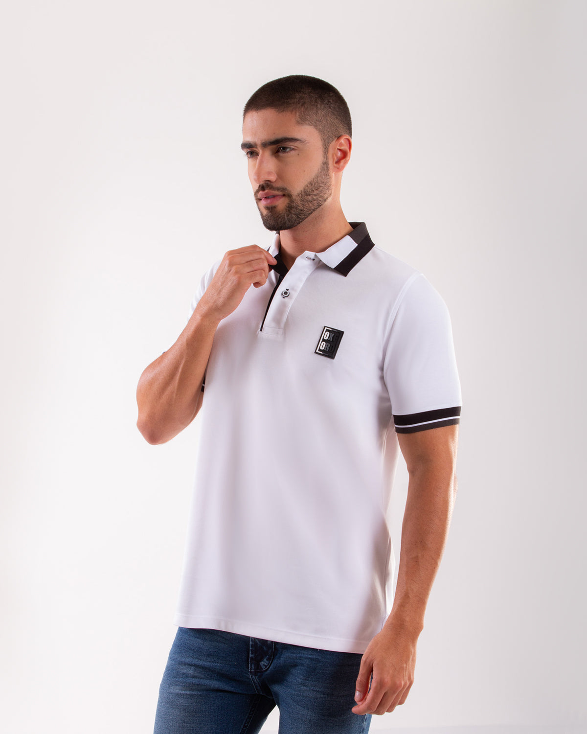 Camiseta Polo Oxford 022230 Blanco