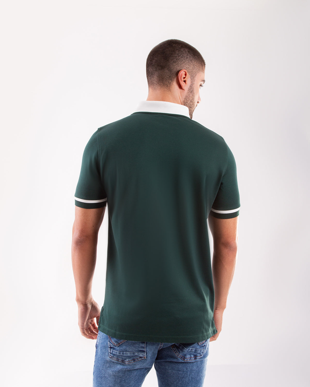 Camiseta Polo Oxford 022233 Verde Oscuro