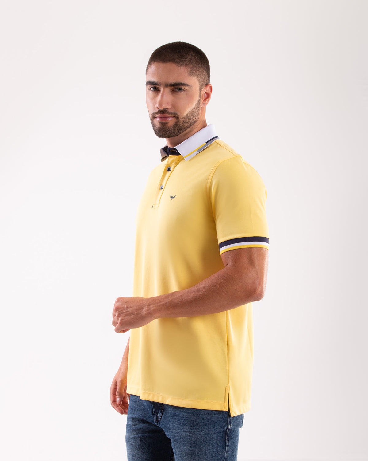 Camiseta Polo Oxford 022246 Amarillo Brillante