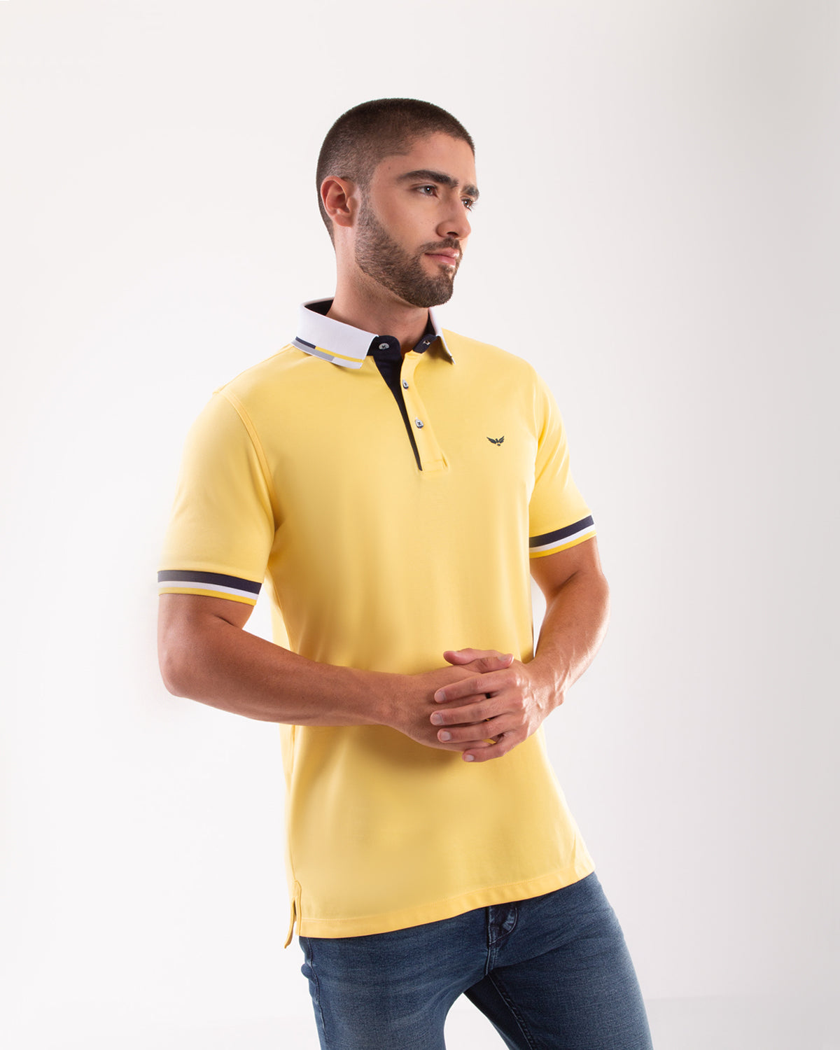 Camiseta Polo Oxford 022246 Amarillo Brillante