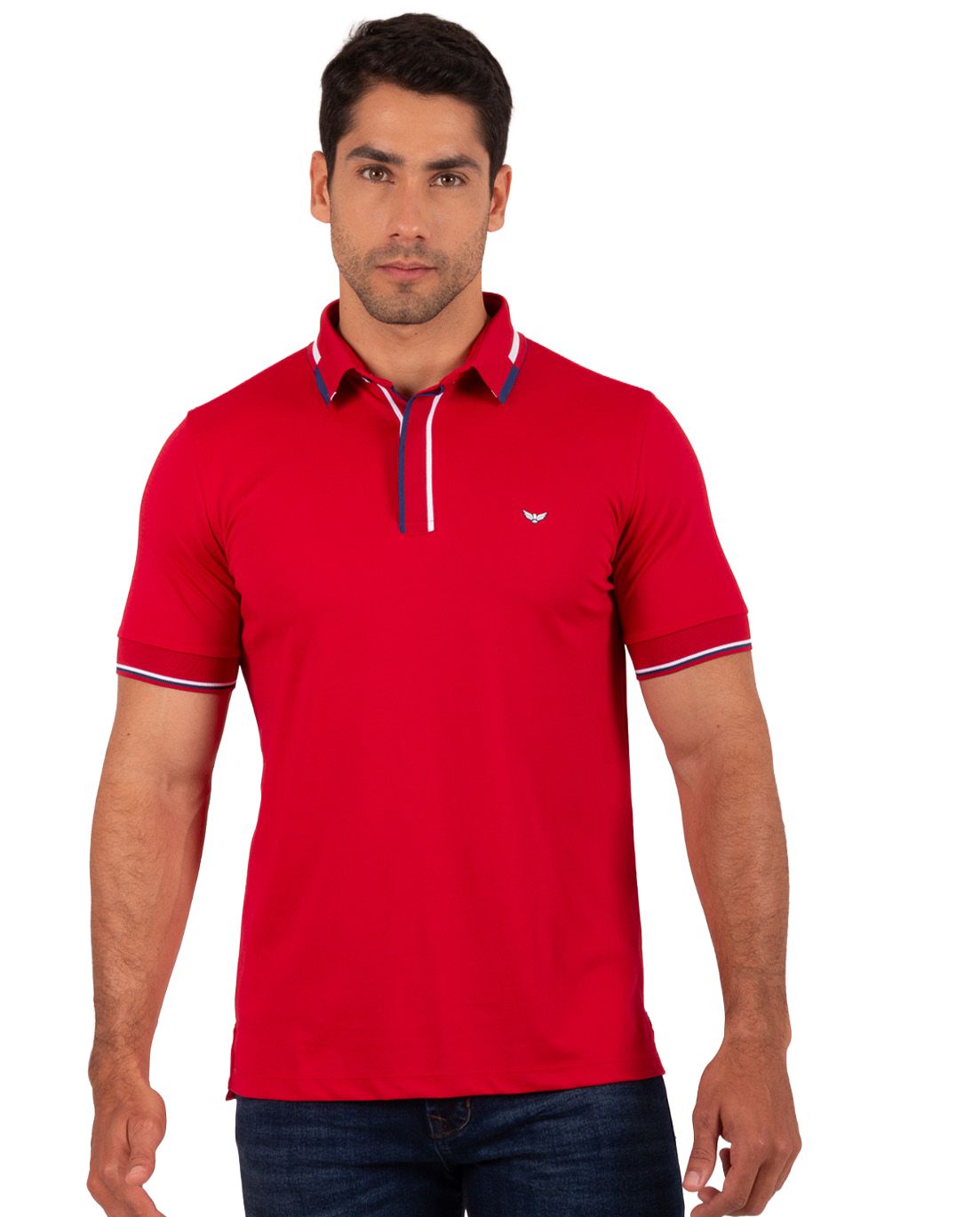 Camiseta Polo Oxford 022410 Rojo