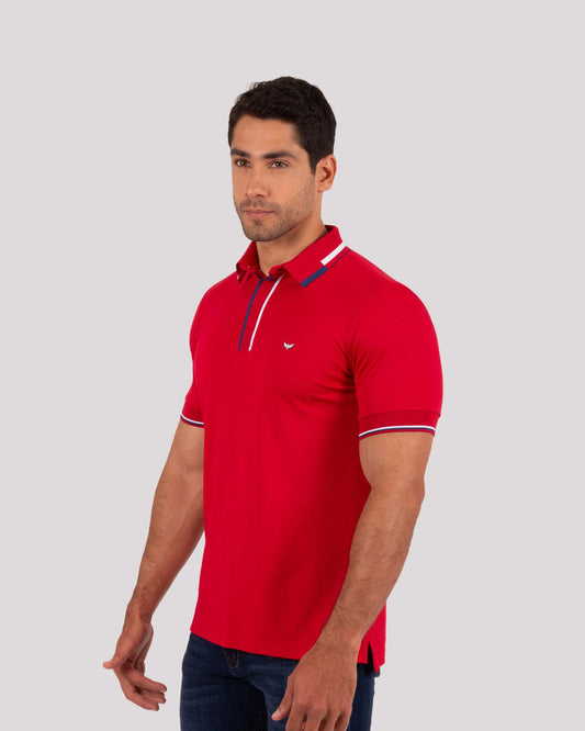 Camiseta Polo Oxford 022410 Rojo