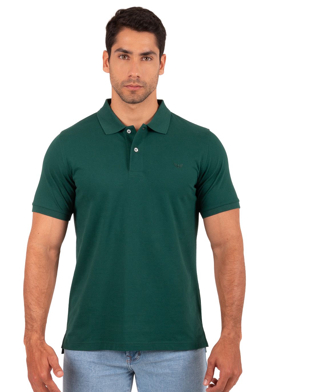 Camiseta Polo Oxford 022459 Verde Botella