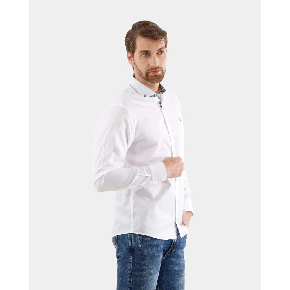 Camisa Manga Larga Oxford 032147 Blanco