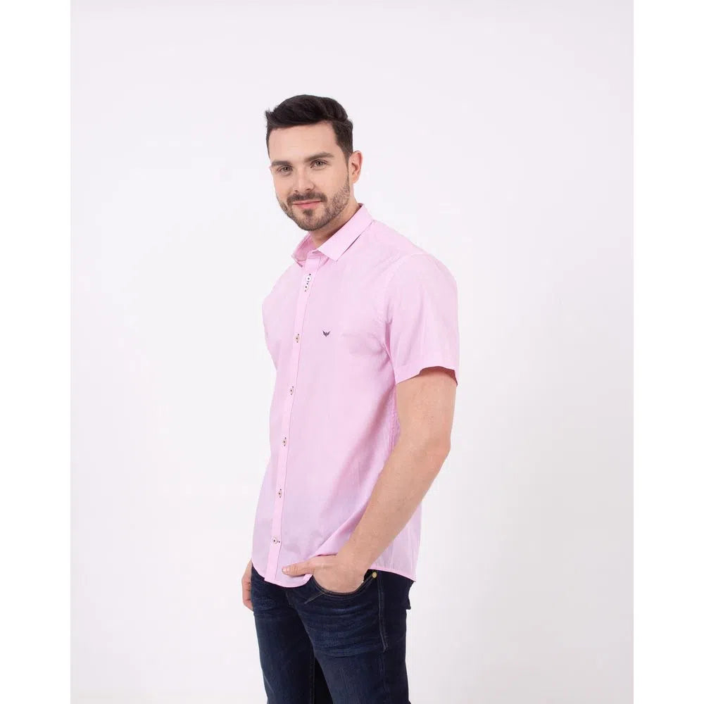Camisa Manga Corta Oxford 032314 Rosado