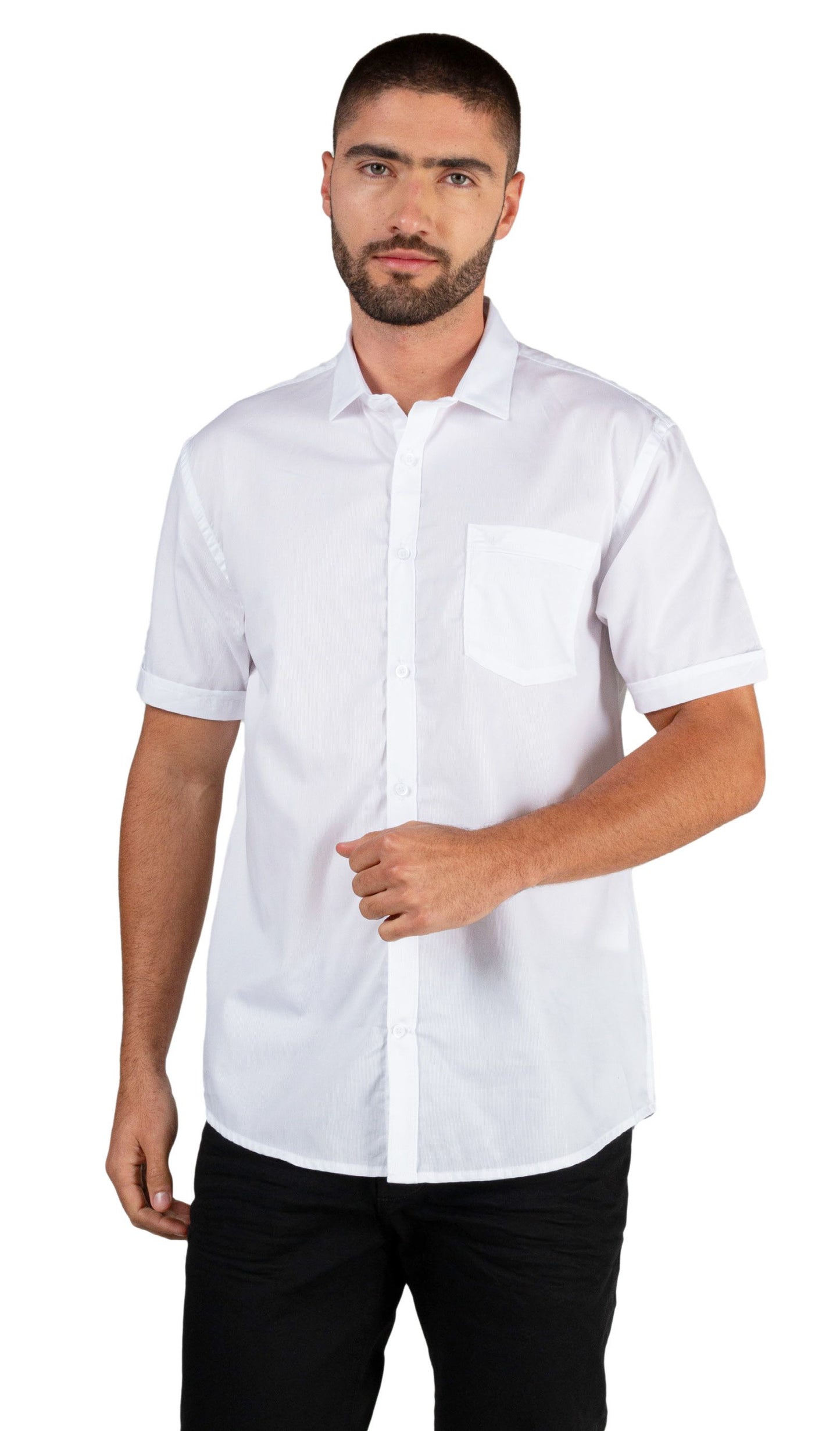 Camisa Manga Corta Oxford 032679 Blanco