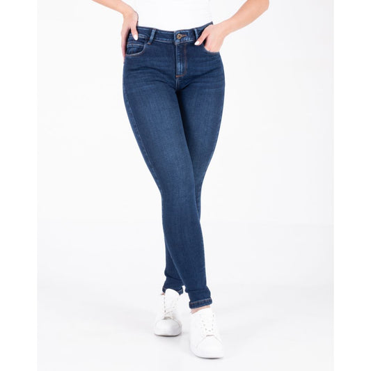 Jean Dama Oxford 041243 Tiro Medio Azul Oscuro