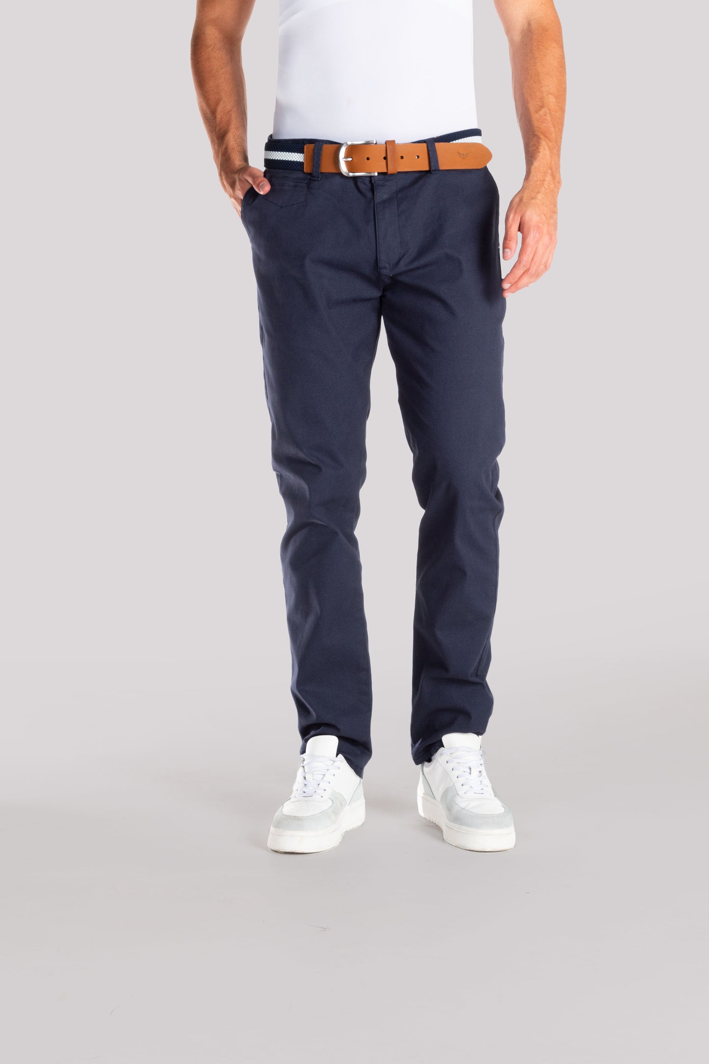 Pantalon Hombre Oxford 060720 Azul Estampado