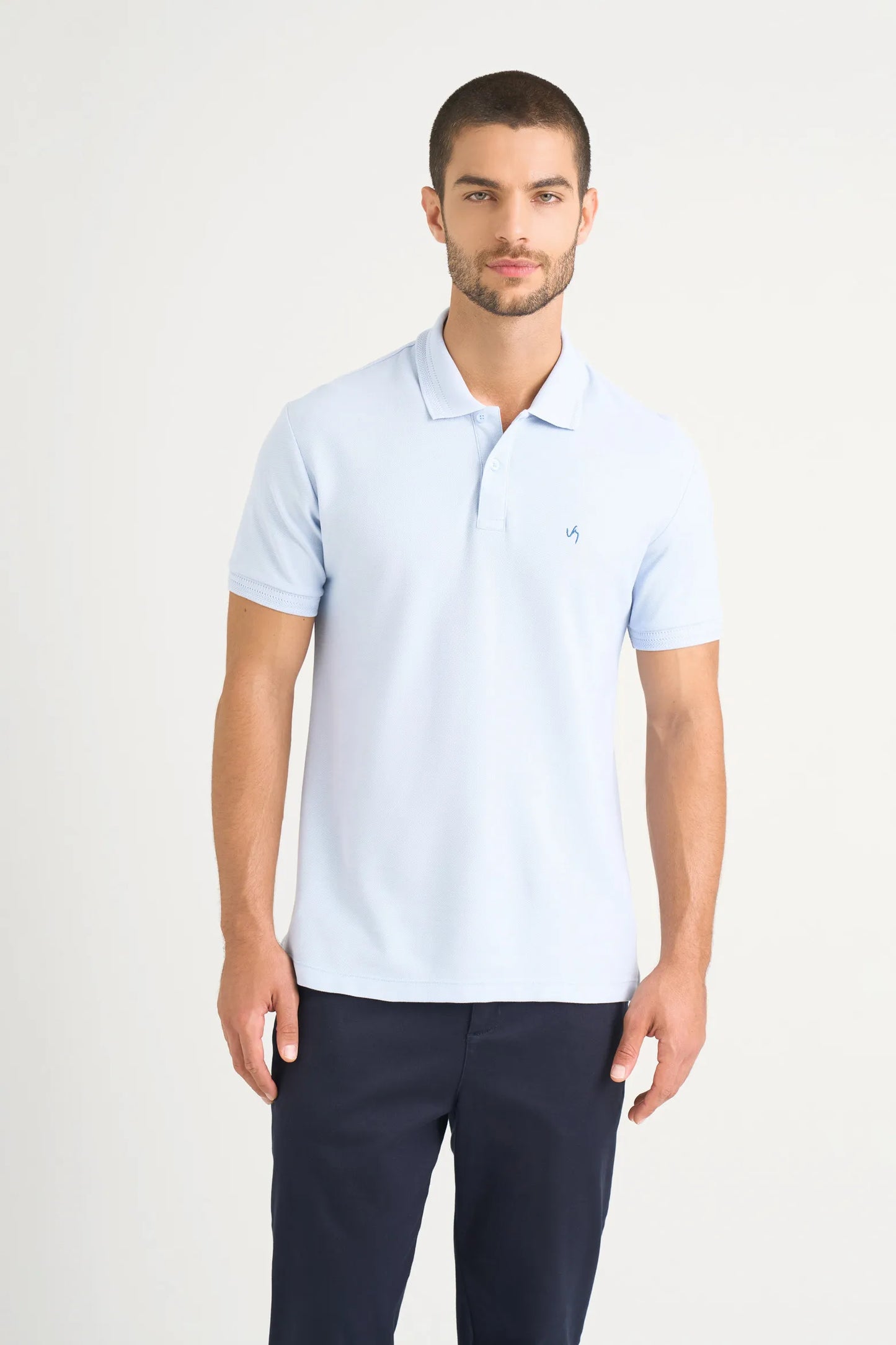 Camiseta Polo Velez Origen 1037396 Essencial Classic Hibrido Azul Claro