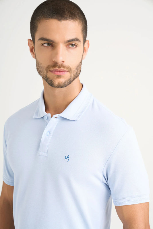 Camiseta Polo Velez Origen 1037396 Essencial Classic Hibrido Azul Claro
