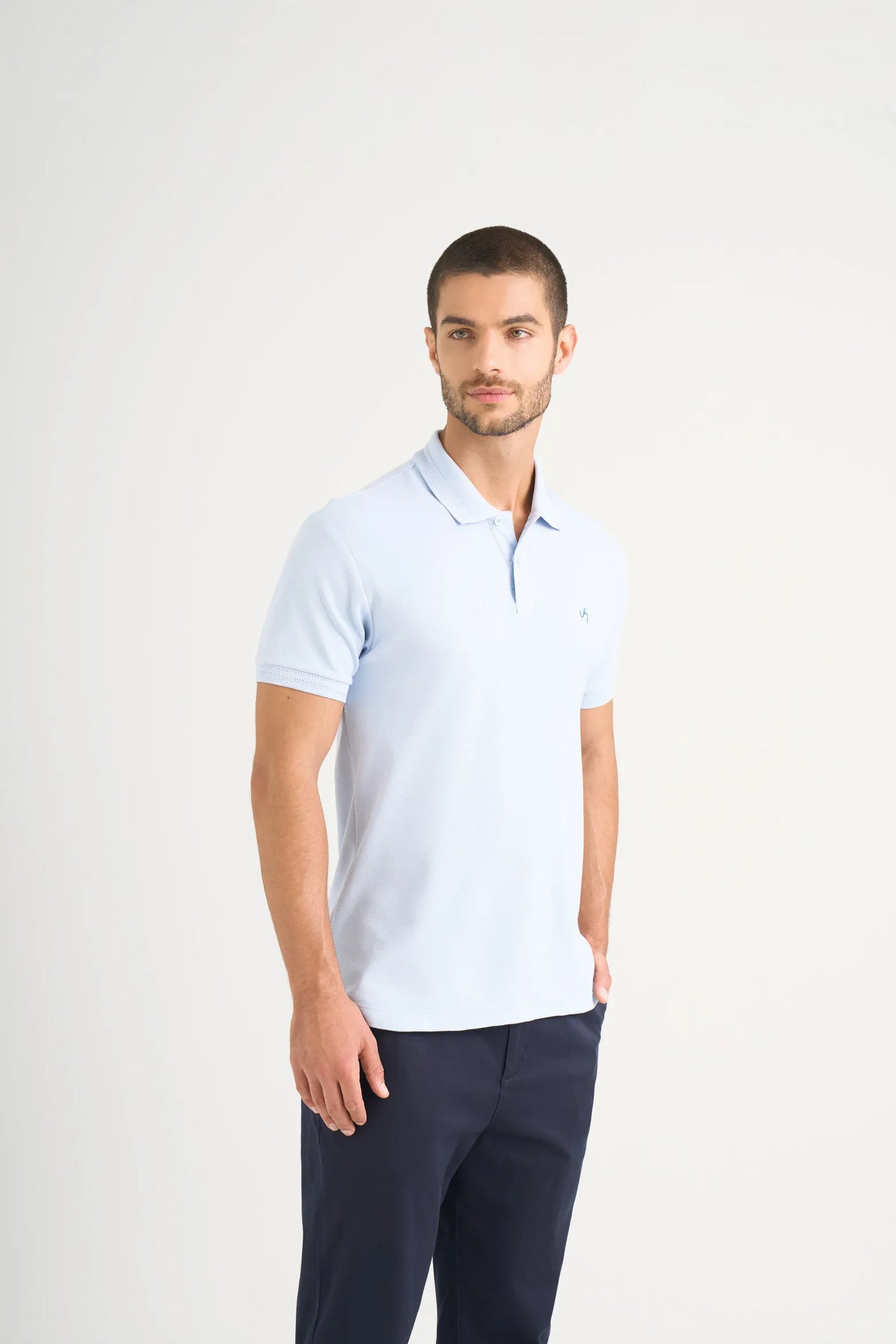 Camiseta Polo Velez Origen 1037396 Essencial Classic Hibrido Azul Claro
