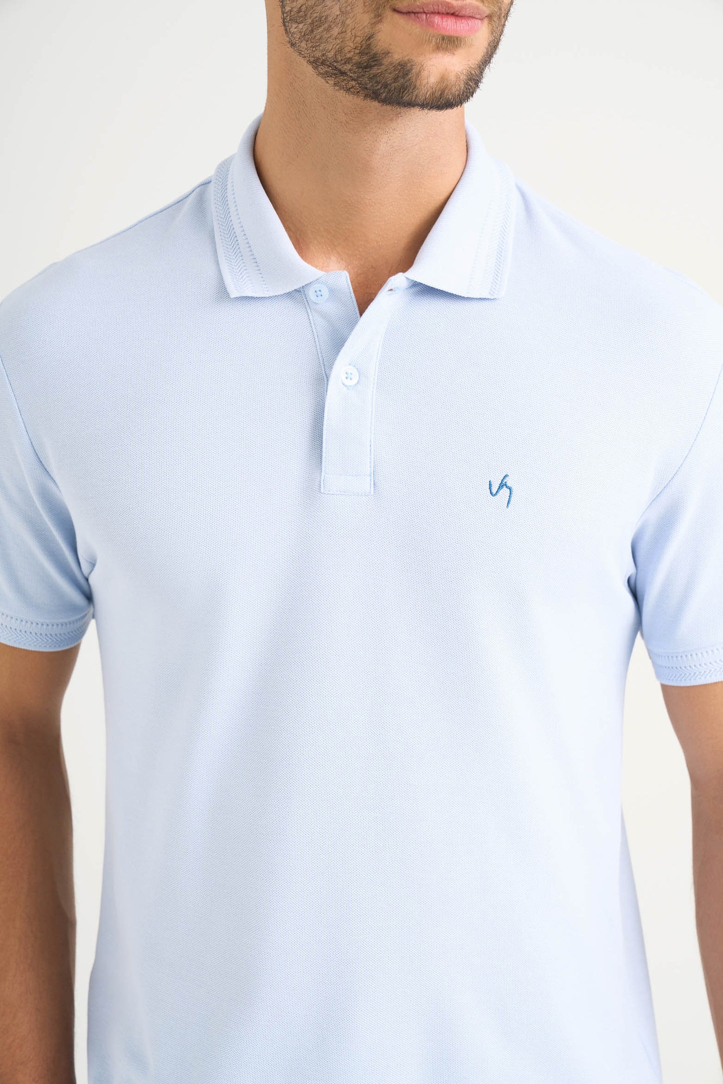 Camiseta Polo Velez Origen 1037396 Essencial Classic Hibrido Azul Claro