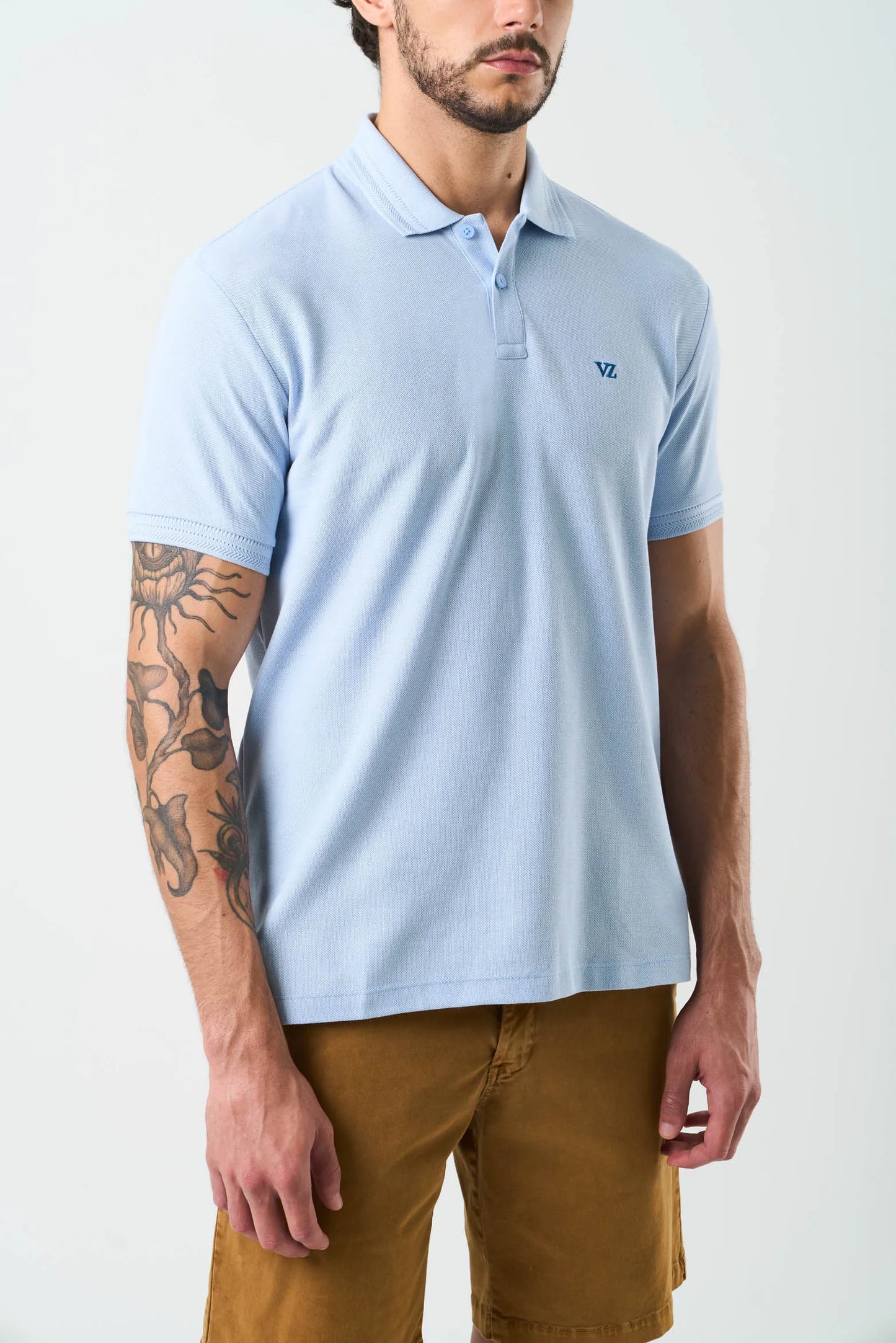 Camiseta Polo Velez Origen 1039322 Essencial Classic Hibrido Azul Claro