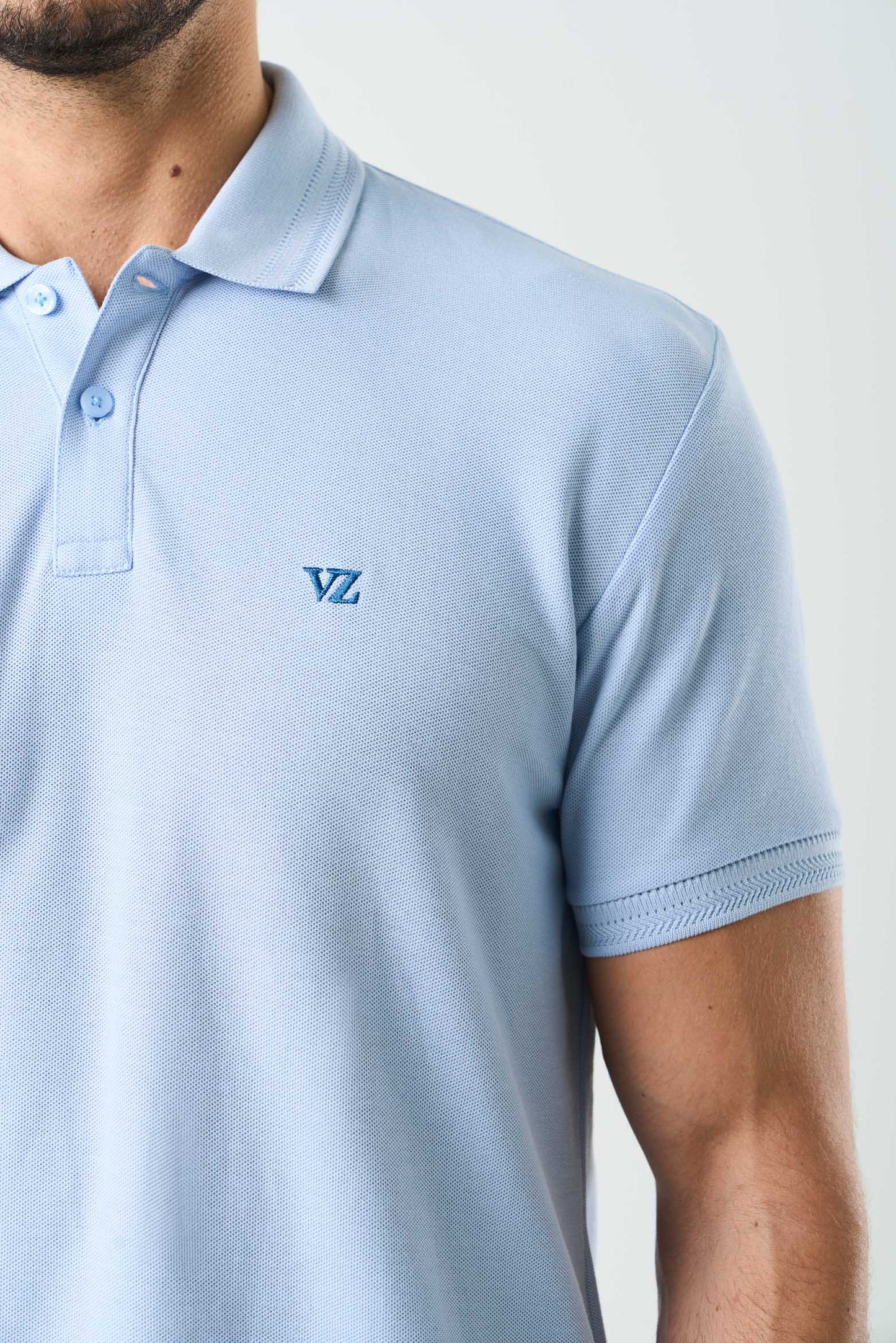 Camiseta Polo Velez Origen 1039322 Essencial Classic Hibrido Azul Claro