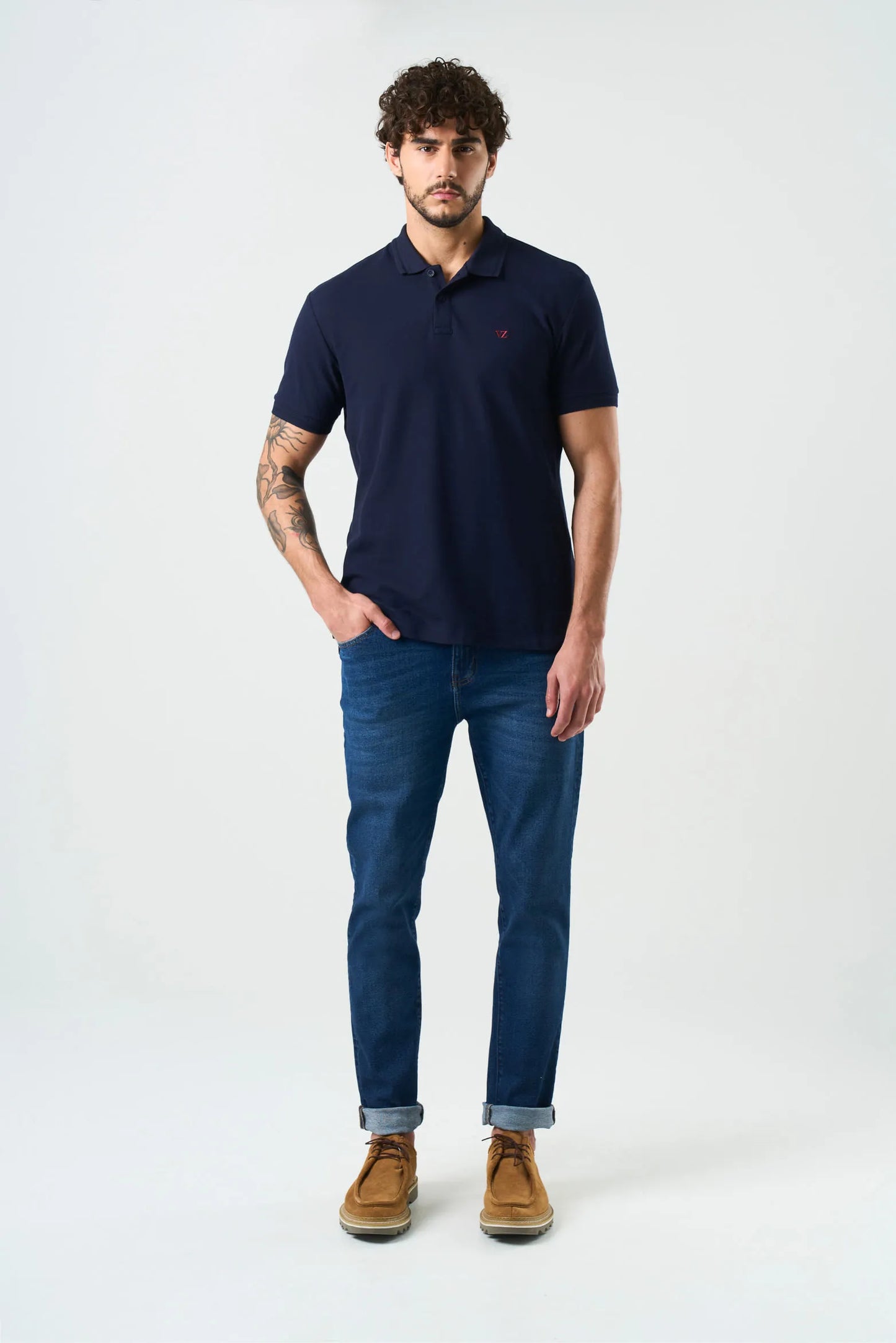 Camiseta Polo Velez Artisan 1039322 Essencial Classic Hibrido Azul Oscuro