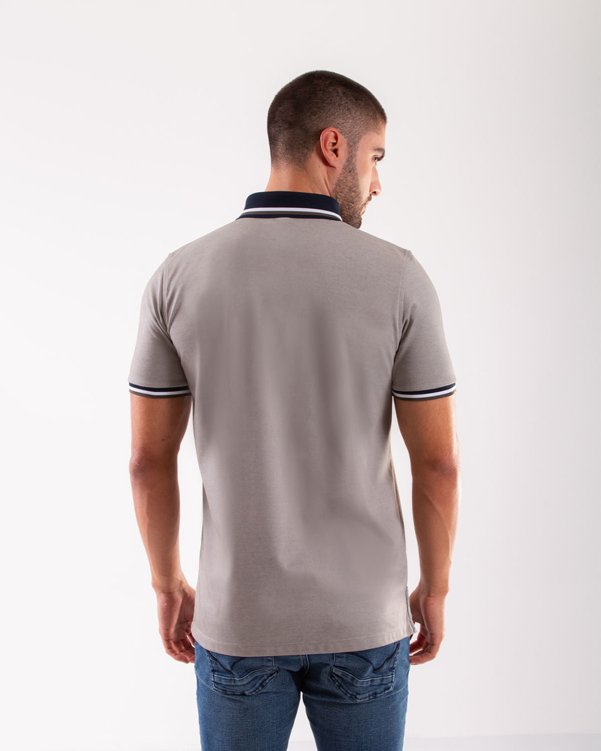 Camiseta Polo Oxford 022282 Gris