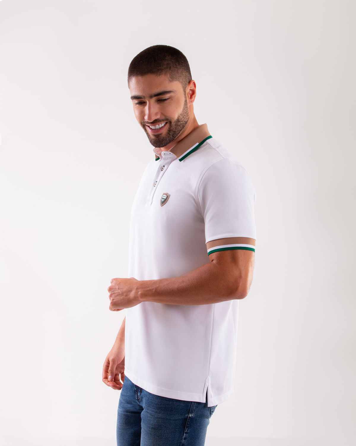 Camiseta Polo Oxford 022223 Blanco