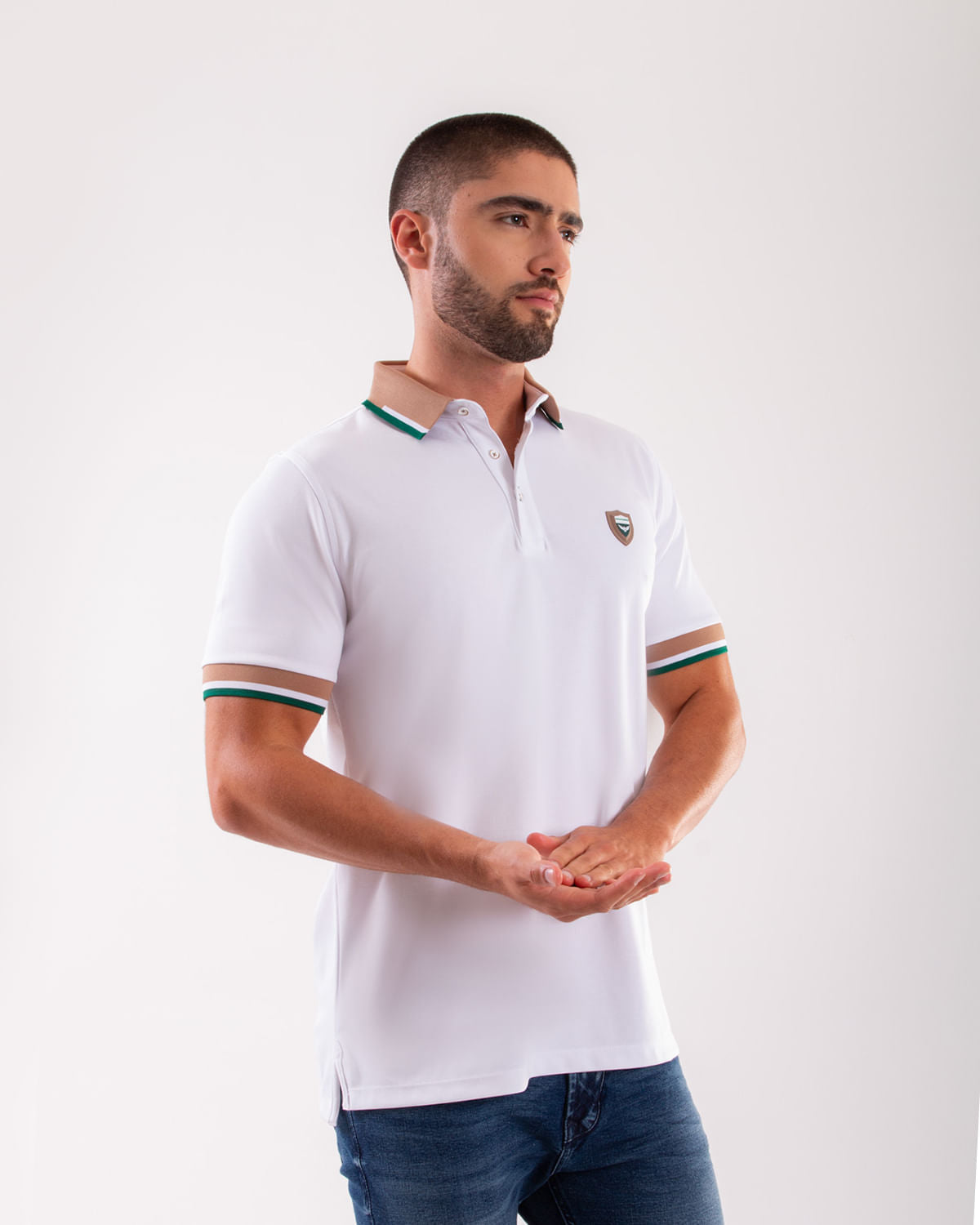 Camiseta Polo Oxford 022223 Blanco