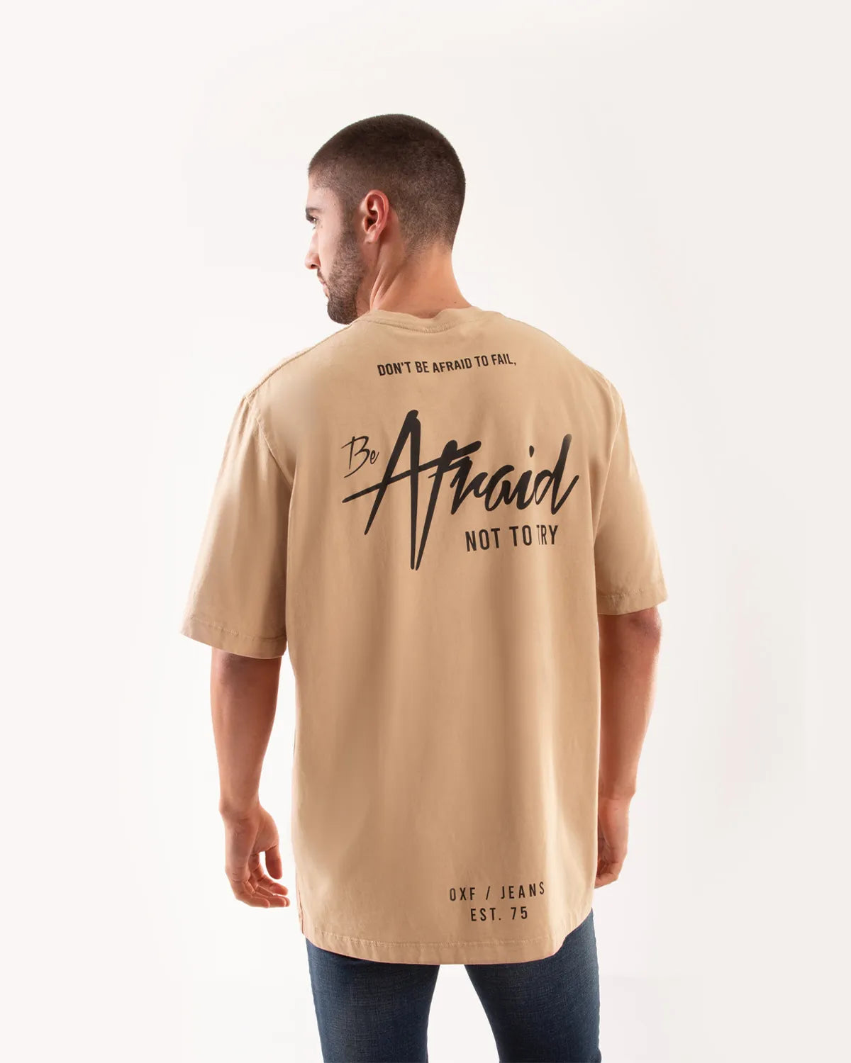 Camiseta Cuello Redondo Oxford 333607 Oversized Kaqui
