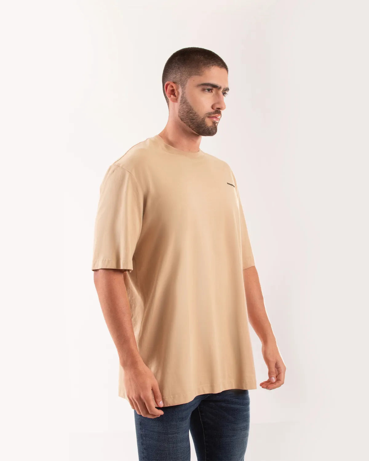 Camiseta Cuello Redondo Oxford 333607 Oversized Kaqui
