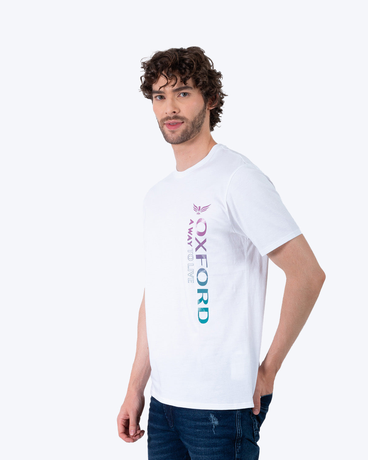 Camiseta Cuello Redondo Oxford 333534 Blanco