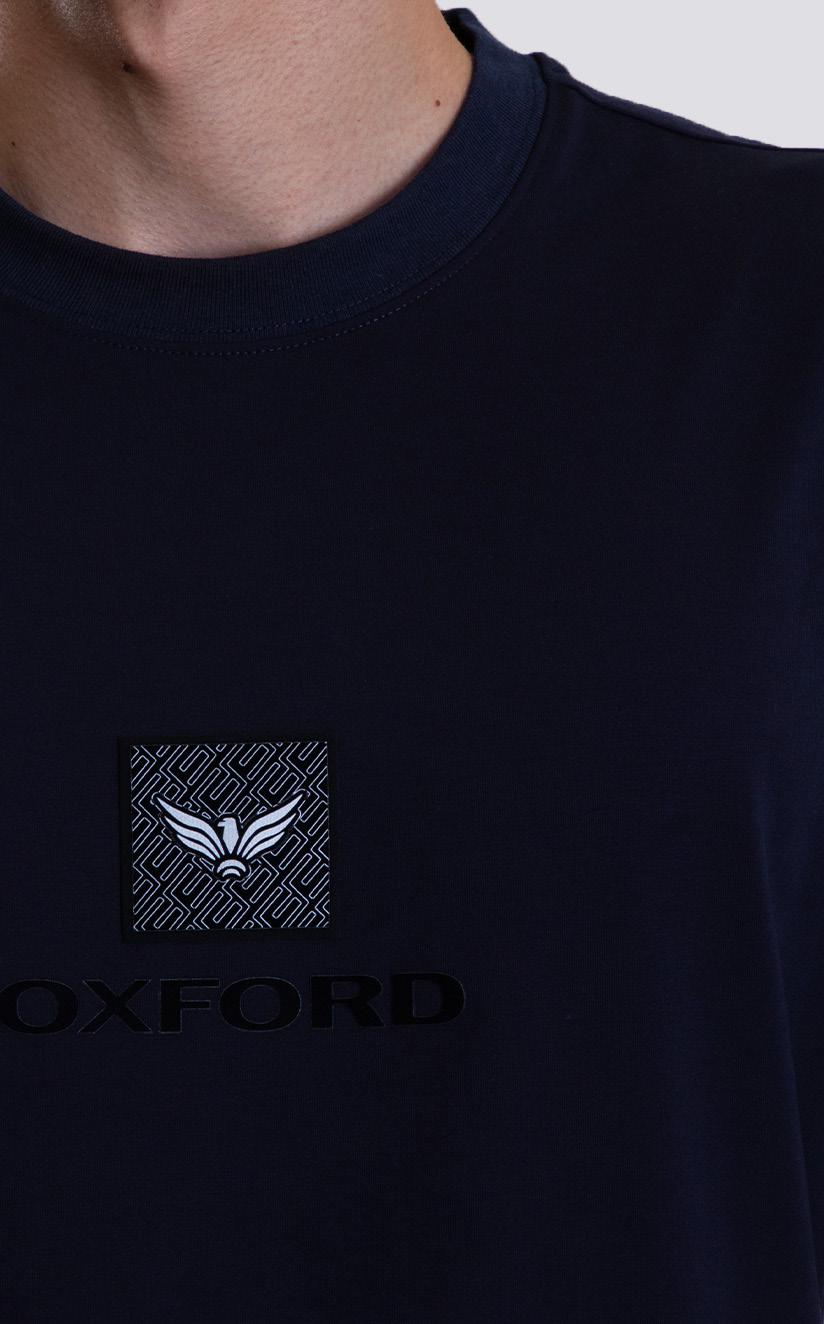 Camiseta Cuello Redondo Oxford 333742 Azul Oscuro