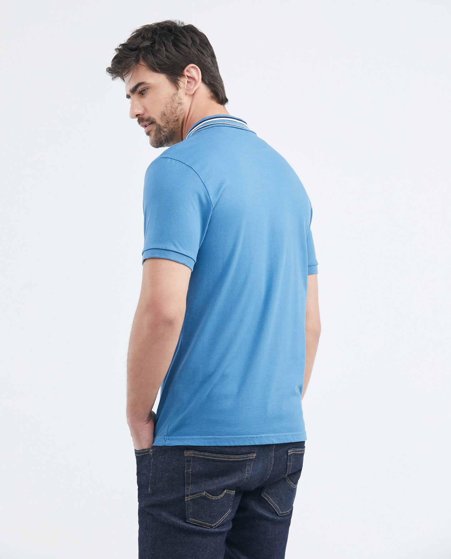 Camiseta Polo Chevignon 609E028 Slim Fit Azul Medio