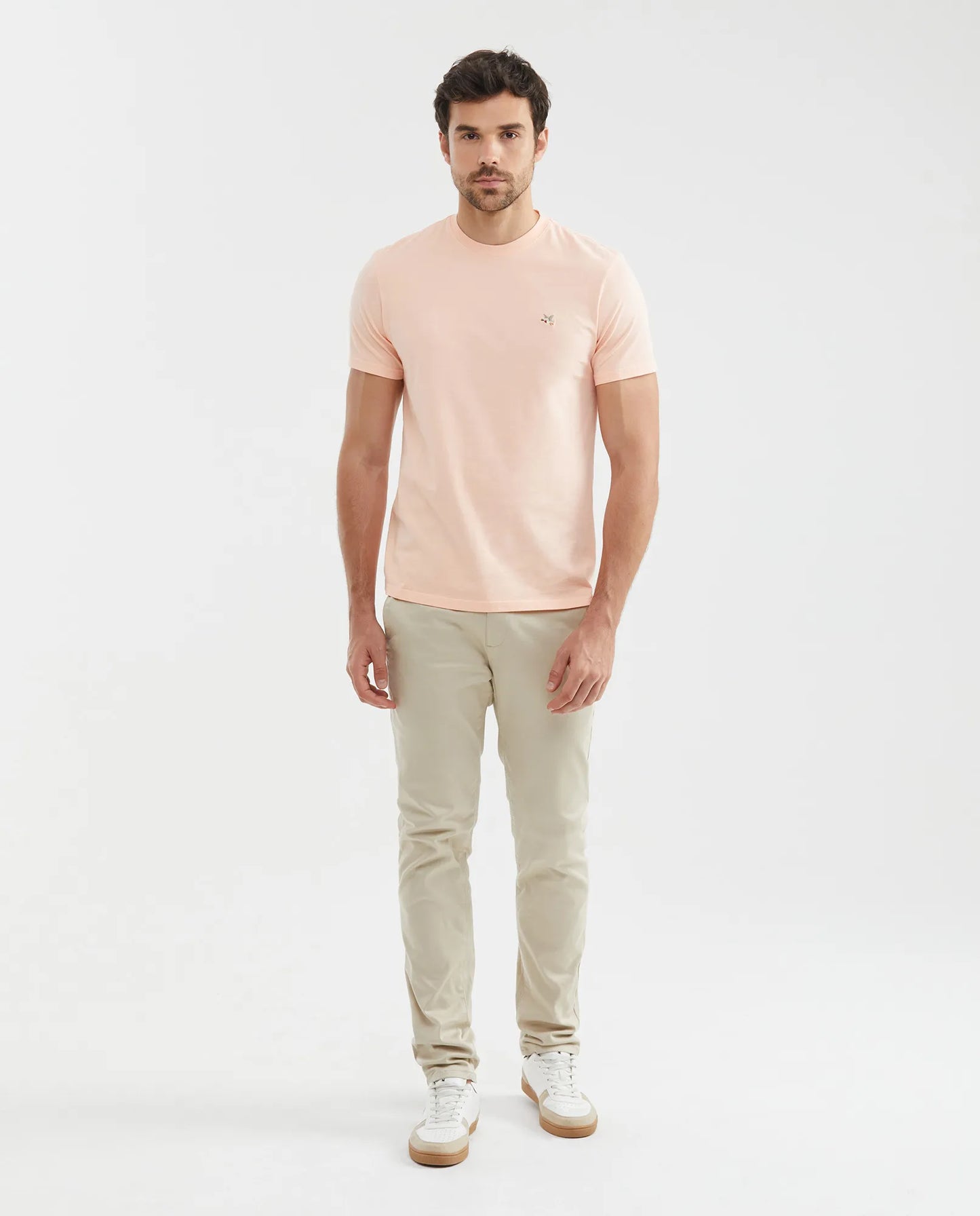Camiseta Cuello Redondo Chevignon 641F001 Slim Fit Rosa Tropical Claro