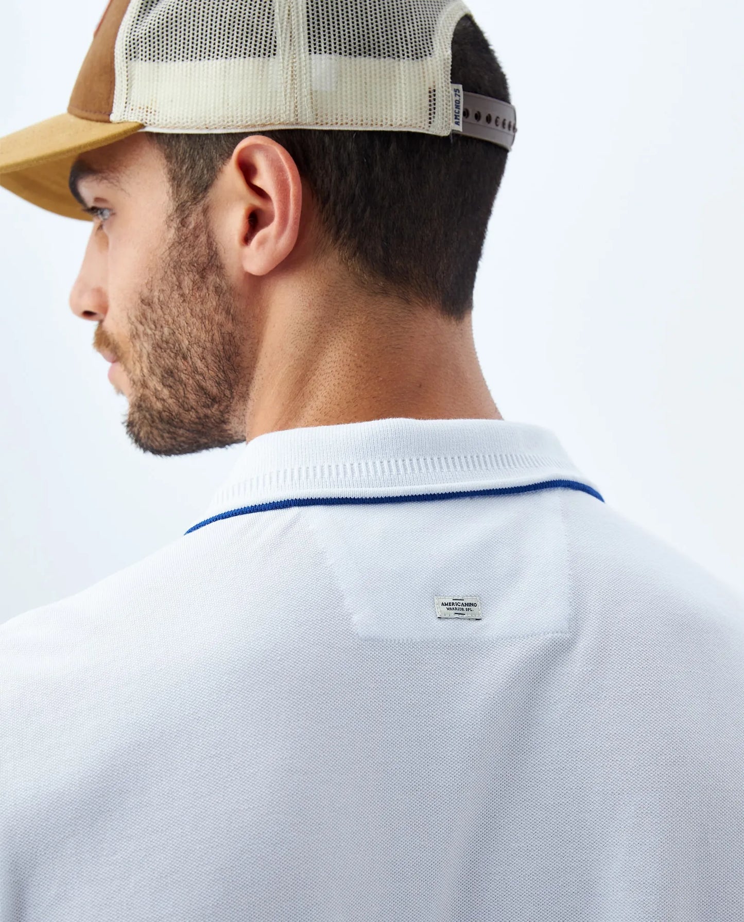 Camiseta Polo Americanino 809F004 Slim Fit Blanco