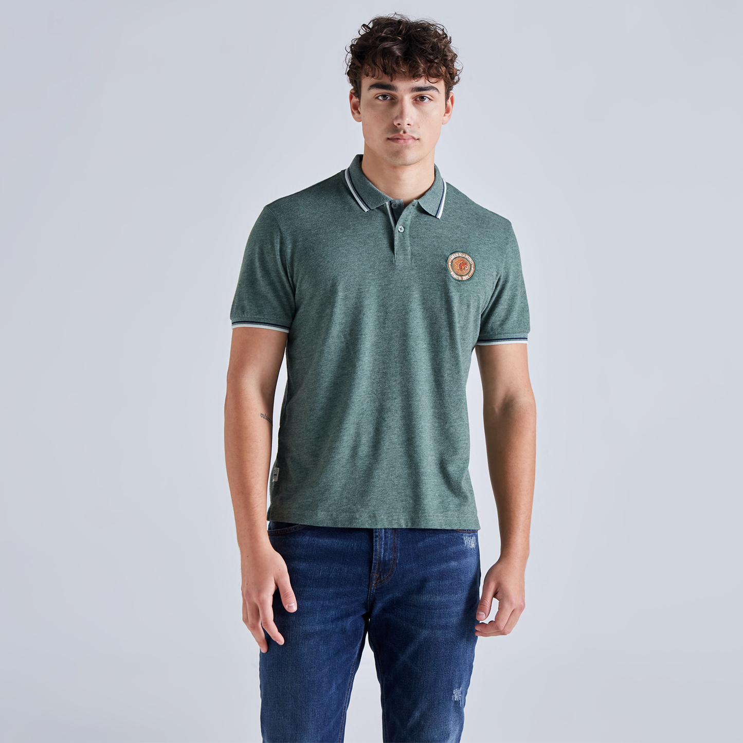 Camiseta Polo Americanino 801E008 Slim Fit Verde