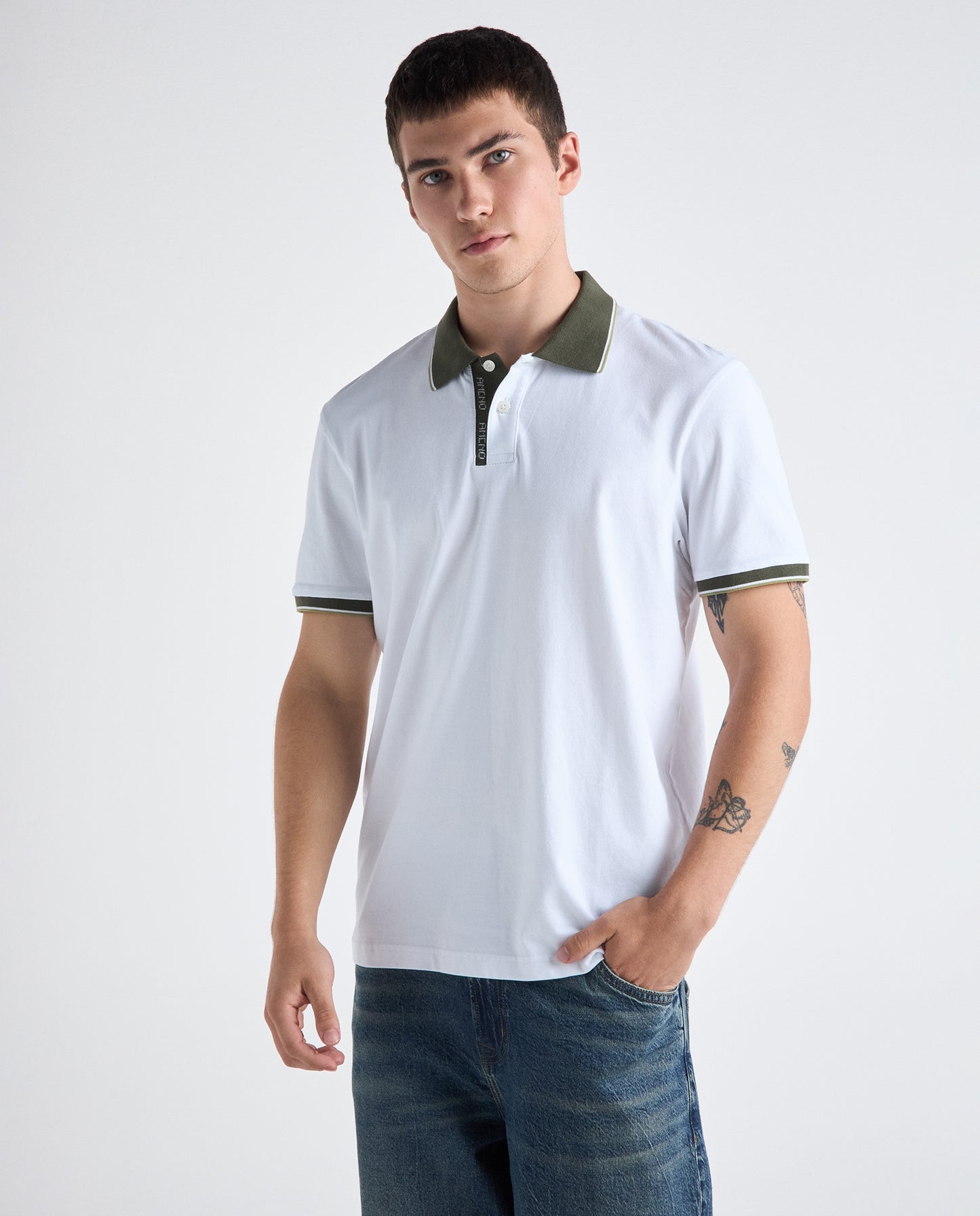 Camiseta Polo Americanino 802H003 Classic Fit Blanco 0 Claro