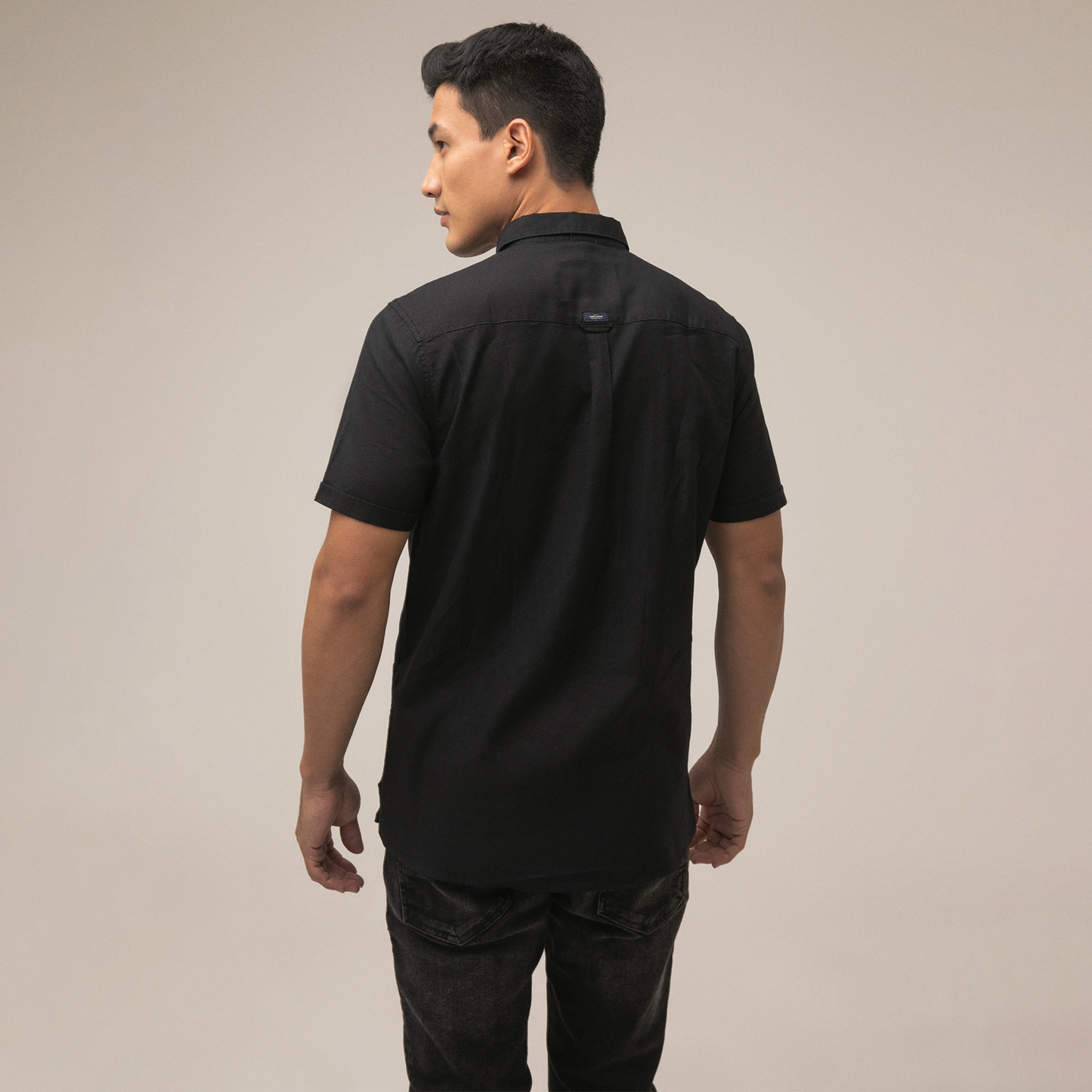 Camisa Manga Corta Americanino 810D000 Slim Fit Negro