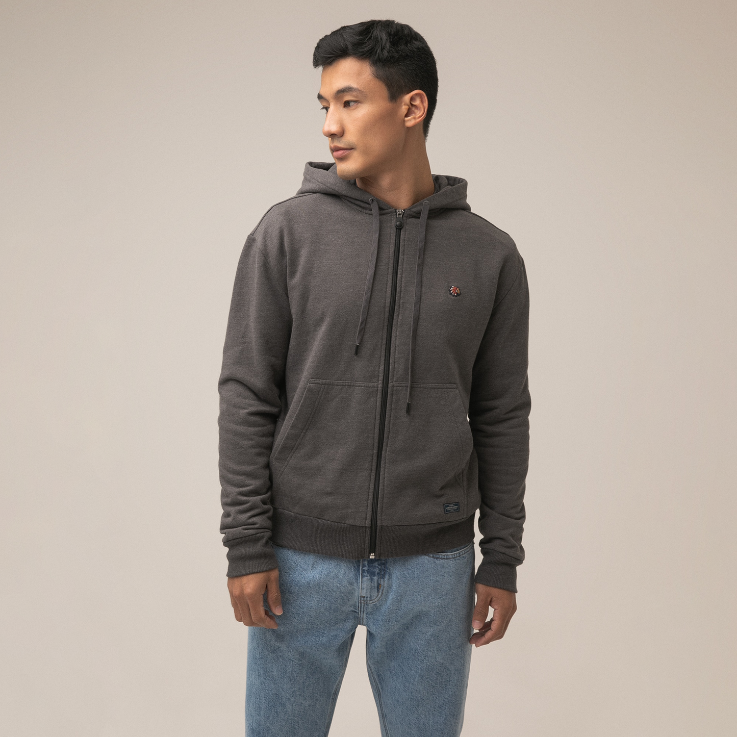Chaqueta Capota Hombre Americanino 880D004 Algodon Gris Jaspe
