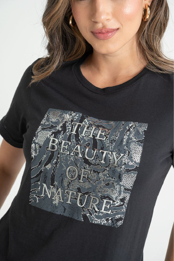 Camiseta Dama Ragstyle Pf31122149 Negro