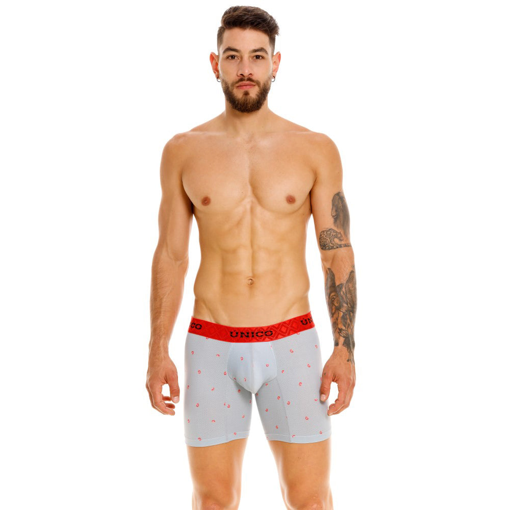 Boxer Unico Circulos Medio Microfibra Microperforado