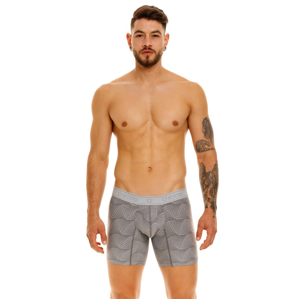 Boxer Unico Niebla Medio Microfibra Jacquard