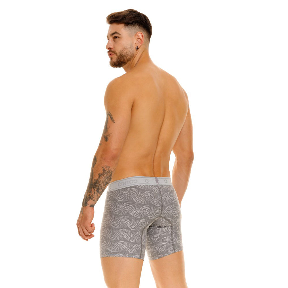 Boxer Unico Niebla Medio Microfibra Jacquard