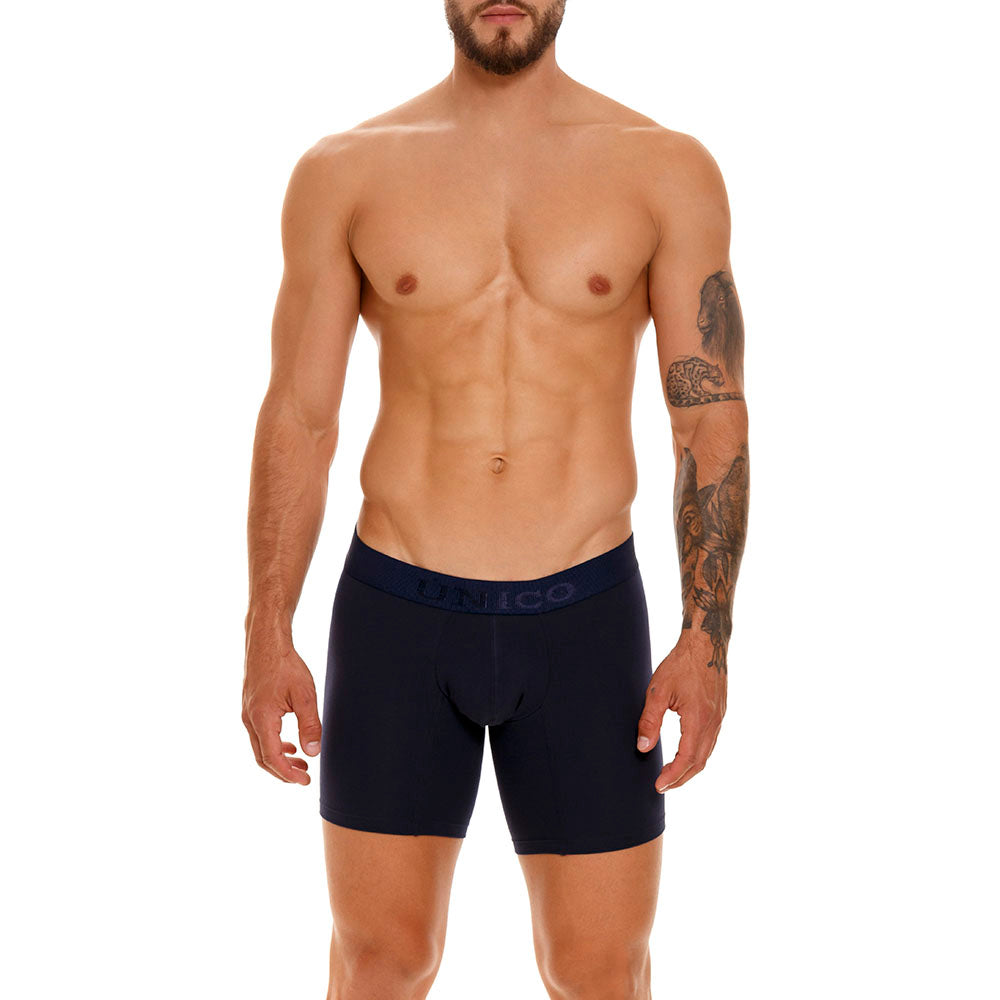 Boxer Unico Clasico Ebano A23 Medio Algodon Azul Oscuro