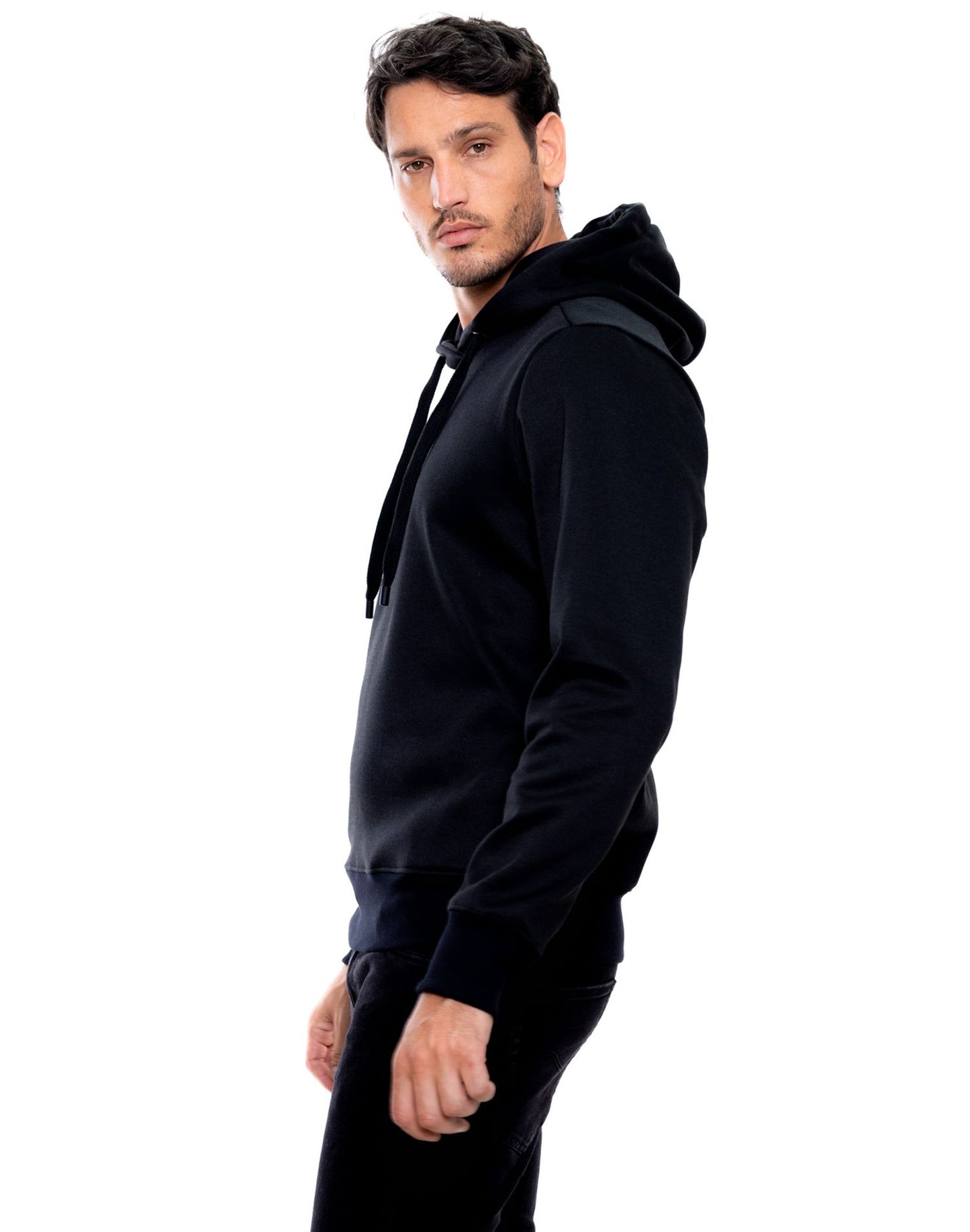 Buzo Capota Hombre Color Blue 2I2101 Negro